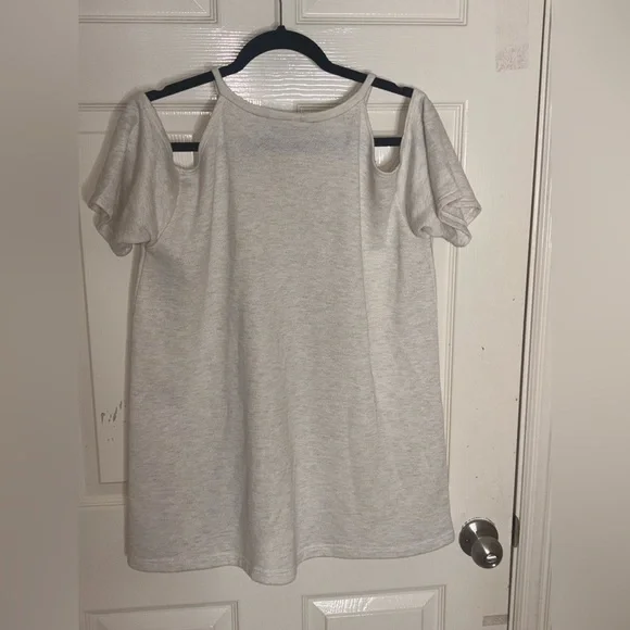 Phil Love Cowboy print Thermal short sleeve Cold Shoulder top Medium​ - Picture 8 of 9